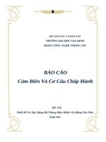 BÁO cáo cảm biến và cơ cấu chấp hành đề tài thiết kế và xây dựng hệ thống điều khiển tự động cho nhà nuôi yến 