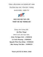 BÁO CÁO BÀI TẬP LỚN THIẾT KẾ HỆ THỐNG SỐ