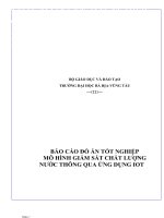 BÁO cáo đồ án tốt NGHIỆP mô HÌNH GIÁM sát CHẤT LƯỢNG nước THÔNG QUA ỨNG DỤNG IOT 