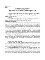 BÀI THẢO LUẬN MÔN LỊCH SỬ ĐẢNG CỘNG SẢN VIỆT NAM