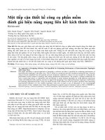 Một tiếp cận thiết kế công cụ phần mềm đánh giá hiệu năng mạng liên kết kích thước lớn 