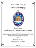 ỨNG DỤNG CÔNG NGHỆ SẢN XUẤT TINH GỌN VÀO NHÀ MÁY SẢN XUẤT SỢI SPANDEX CỦA CÔNG TY TNHH HYOSUNG VIỆT NAM