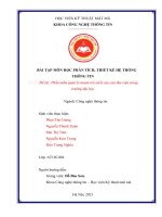 BÀI TẬP MÔN HỌC PHÂN TÍCH, THIẾT KẾ HỆTHỐNGTHÔNG TIN Đề tài Phần mềm quản lý mượn trả sách của của thư viện trong trường đại học