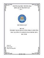 THẢO LUẬN đề tài tìm HIỂU THANG BẢNG LƯƠNG THEO vị TRÍ CÔNG VIỆC tại CÔNG TY SAMSUNG ELECTRONIC (SEV) bắc NINH 