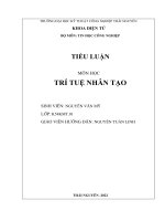 TIỂU LUẬN môn học TRÍ TUỆ NHÂN tạo đề tài nhận diện biển báo giao thông 