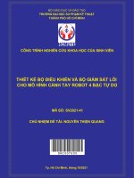 Thiết kế bộ điều khiển và bộ giám sát lỗi cho mô hình cánh tay robot 4 bậc tự do 