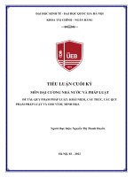 MÔN đại CƯƠNG NHÀ nước và PHÁP LUẬT đề tài QUY PHẠM PHÁP LUẬT KHÁI NIỆM, cấu TRÚC, các QUY PHẠM PHÁP LUẬT và CHO ví dụ MINH họa 