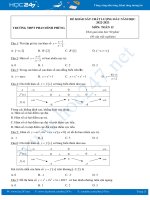Đề khảo sát chất lượng đầu năm môn Toán 12 có đáp án năm 2022 - 2023 Trường THPT Phan Đình Phùng