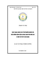 Thực trạng chăm sóc vết mổ nhiễm khuẩn của điều dưỡng Bệnh viện Đa khoa Xanh Pôn năm 2021 và một số yếu tố liên quan