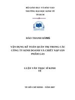 Vậng dụng kế toán quản trị trong các doanh nghiệp 