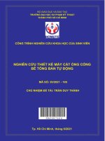 Nguyên cứu thiết kế máy cắt ống cống bê tông bán tự động 