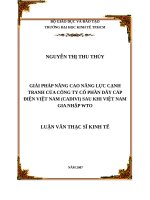 Nâng cao năng lực cạnh tranh dây cáp điện 