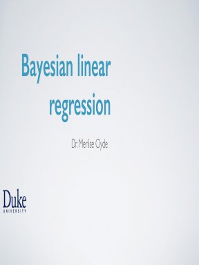Bayesian linear regression