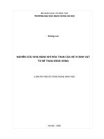 Nghiên cứu khả năng khí hóa than của hệ vi sinh vật từ bể than Sông Hồng