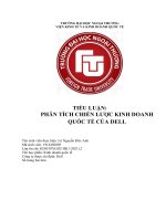 TIỂU LUẬN PHÂN TÍCH CHIẾN lược KINH DOANH QUỐC tế của DELL 