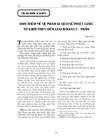 Bàn thêm về sự phân kỳ lịch sử phật giáo từ khởi thủy đến giai đoạn lý trần 