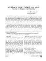 Nền tảng của quyền con người trong triết học phương tây 