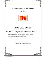 BÁO cáo đồ án đề tài xây DỰNG WEBSITE bán máy GIẶT 