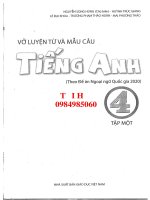 Vở luyện từ và mẫu câu TIẾNG ANH lớp 4 tập 1 