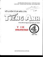 vở luyện từ và mẫu câu tiếng anh lớp 4 tập 2 