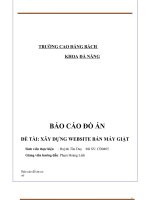 BÁO cáo đồ án đề tài xây DỰNG WEBSITE bán máy GIẶT 