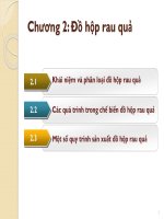 Môn rau quả  Chương 2: Đồ hộp rau quả
