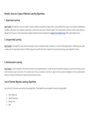 Commonly used machine learning algorithms