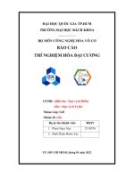 BÁO cáo THÍ NGHIỆM hóa đại CƯƠNG bài 2 NHIỆT PHẢN ỨNG 