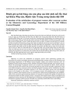 Đánh giá sự hài lòng của sản phụ sau khi sinh mổ lấy thai tại Khoa Phụ sản, Bệnh viện Trung ương Quân đội 108