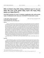 Điều trị thành công biến chứng endoleak type IA sau can thiệp đặt stent graft phình động mạch chủ bụng bằng dụng cụ cố định Heli-FX