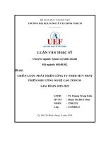 Chiến lược phát triển công ty công nghệ cao SHTP  đề cương 