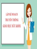 lập kế hoạch truyền thông giáo dục sức khỏe