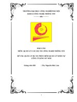 quản lý dự án phần mềm quản lý nhân sự công ty king of war