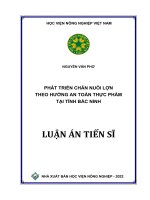 Phát triển chăn nuôi lợn theo hướng an toàn thực phẩm tại tỉnh Bắc Ninh