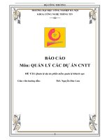 Quản lý dự án phần mềm quản lý khách sạn