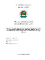 VẬN DỤNG NGUYÊN LÝ VỀ MỐI QUAN HỆ PHỔ BIẾN NHẰM GÓP PHẦN HOÀN THIỆN ĐƯỜNG LỐI KINH TẾ ĐỘC LẬP TỰ CHỦ KẾT HỢP VỚI HỘI NHẬP KINH TẾ QUỐC TẾ Ở VIỆT NAM GIAI ĐOẠN HIỆN NAY