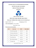 BÁO CÁO BÀI TẬP LỚN MÔN CÔNG NGHỆ CHẾ BIẾN THỰC PHẨM Đề tài QUY TRÌNH CÔNG NGHỆ SẢN XUẤT BÁNH GẠO