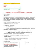 Giáo án tiếng anh 8 soạn chuẩn cv 5512 mới nhất (kì1)