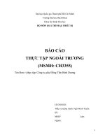 BÁO cáo THỰC tập NGOÀI TRƯƠNG tên đơn vị thực tập công ty giấy đồng tiến bình dương 