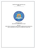 PHÂN TÍCH và ĐÁNH GIÁ THỰC TRẠNG CHÍNH SÁCH sản PHẨM sữa CHUA có ĐƯỜNG của CÔNG TY cổ PHẦN sữa VIỆT NAM