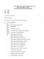 KẾ HOẠCH GIÁO DỤC NĂM HỌC 2019 - 2020 MẪU GIÁO NHỠ 4-5 TUỔI TRƯỜNG MẦM NON ĐOÀN THỊ ĐIỂM