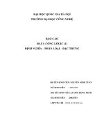 BÁO CÁO BÀI 1 CỔNG LÔGIC (1) ĐỊNH NGHĨA – PHÂN LOẠI – ĐẶC TRƯNG