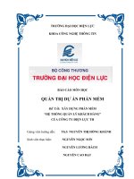 QUẢN TRỊ DỰ ÁN PHẦN MỀM ĐỀ TÀI: XÂY DỰNG PHẦN MỀM “HỆ THỐNG QUẢN LÝ KHÁCH HÀNG” CỦA CÔNG TY ĐIỆN LỰC