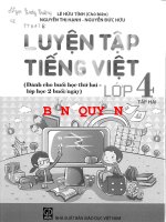 Luyện tập tiếng việt lớp 4 tập 2 dành cho buổi học thứ 2 lớp học 2 buổi lê hữu tỉnh