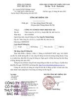 CÔNG TY CỔ PHẦN THUỶ ĐIỆN BẮC HÀ, ĐẠI HỘI ĐỒNG CỔ ĐÔNG THƯỜNG NIÊN NĂM 2022