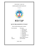 BÀI TẬP QUẢN TRỊ LOGISTICS CĂN BẢN Đề tài Tìm hiểu hệ thống Logistics của Shopee