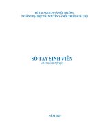 TRƯỜNG ĐẠI HỌC TÀI NGUYÊN VÀ MÔI TRƯỜNG HÀ NỘI SỔ TAY SINH VIÊN