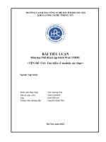 TIỂU LUẬN môn họcmô đunlập trình web TMĐT  tên đề tài tìm hiểu về module xác thực 