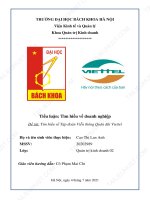 Tiểu luận tìm hiểu về doanh nghiệp đề tài tìm hiểu về tập đoàn viễn thông quân đội viettel 