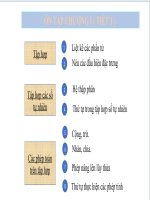 Bài giảng powerpoint toán 6 chân trời sáng tạo ôn tập CHƯƠNG i ( TIẾT 1 ) 